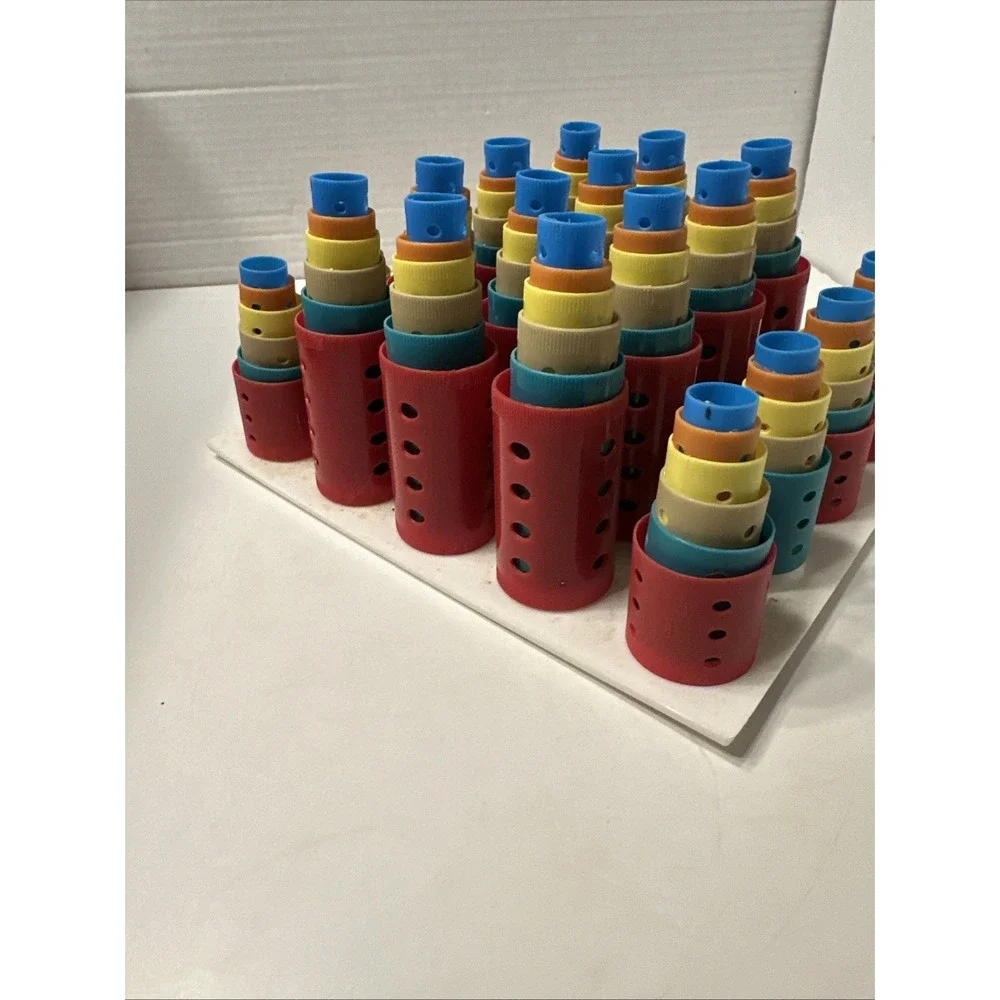 Barrel Nesting Curlers Set Multi‎ Color & Sizes Hair Rollers Plastic 120 Pieces